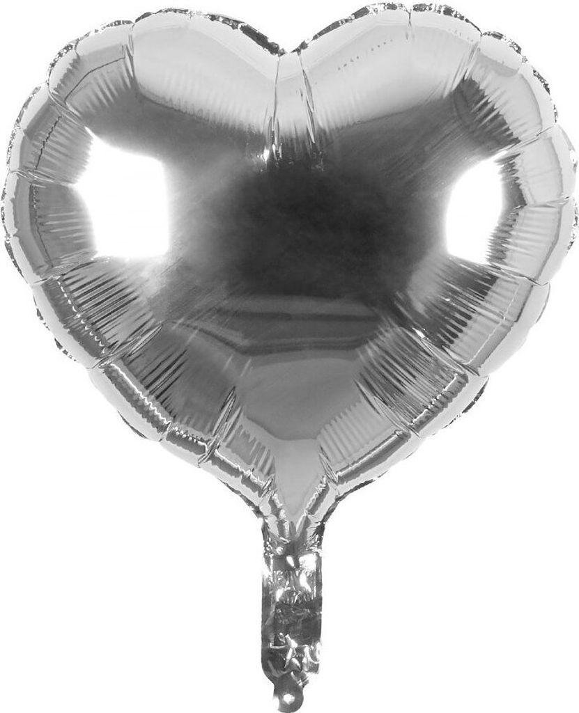 Herz Folienballon silber