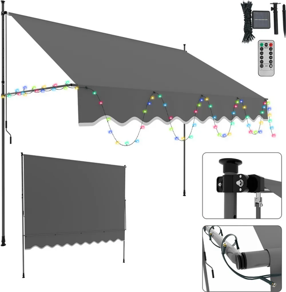 Hengda 300cm: La Tenda Intelligente con LED e Montaggio Rapido