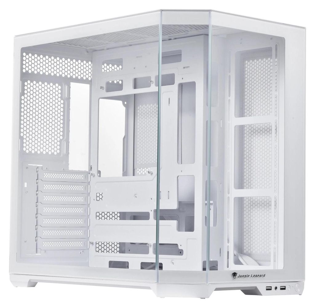 PC-Gehäuse - Mid-Tower ATX - Gehärtetes Glas - Bis zu 10 Lüfter - RGB in fester Farbe - Oben montiertes Netzteil - GPU bis 42 cm - Weiß