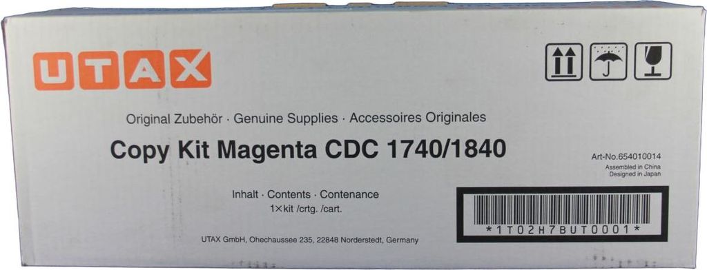 Utax 654010014 Toner magenta, 18.000 Seiten für CDC 1740 1840 1850