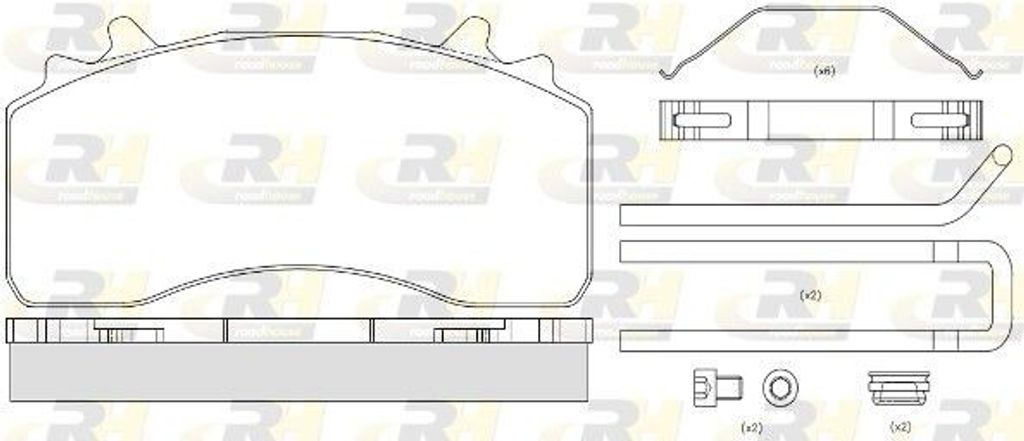 ROADHOUSE Bremsbeläge Satz Vorne Bremsklötze für MAN TGA JSX 21526.80