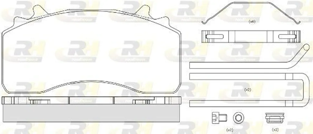 Plaquettes de frein haute résistance ROADHOUSE JSX 21526.80 MAN TGA