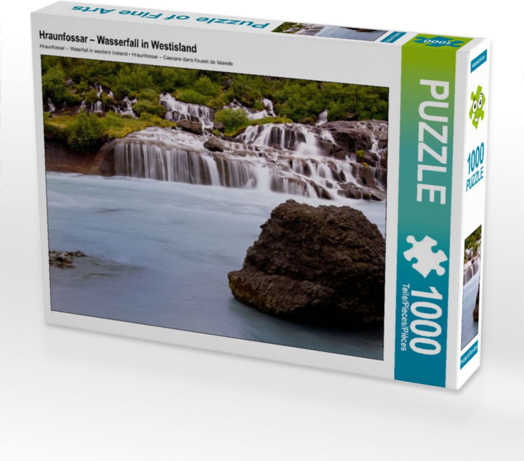 Calvendo Hraunfossar – Wasserfall in Westisland 1000 Teile Puzzle quer 640x480mm, Ratzer Reinhold; 7305209