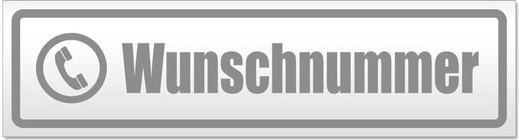 Kiwistar - Autoaufkleber - Grau - 60 x 16 cm - Wunschnummer - Hinweis Aufkleber Sticker für Auto, Kfz, Fahrrad, PKW, LKW
