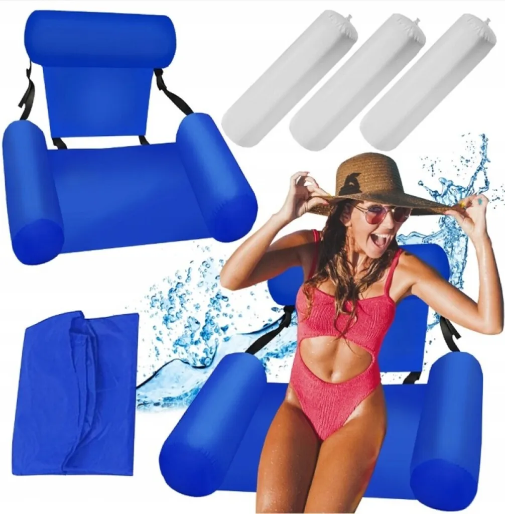 Hamac d'eau piscine gonflable ultra résistant avec maille rafraîchissante