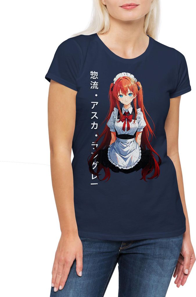 Urban Backwoods Neon Schoolgirl, Damen T-Shirt, Farbe: Navy, Größe: 2XL