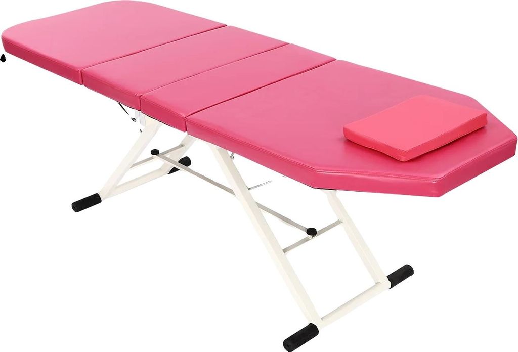 Massagebett, verstellbares Design, hohe Tragfähigkeit, Rosa
