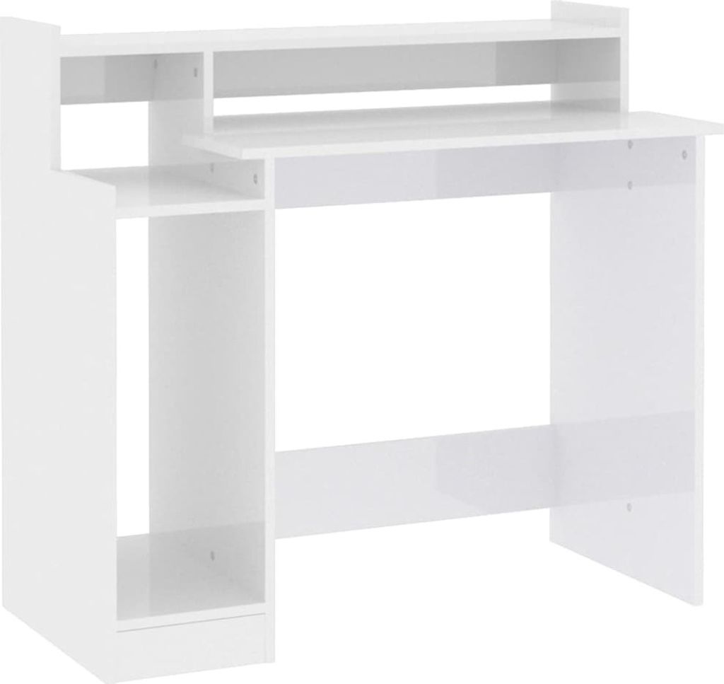 "Winterschlussverkauf "Schreibtisch/Büro-Möbel - CLORIS - Computertisch moderner - mit LEDs Hochglanz-Weiß 97x45x90 cm Holzwerkstoff - DEMöbel2...