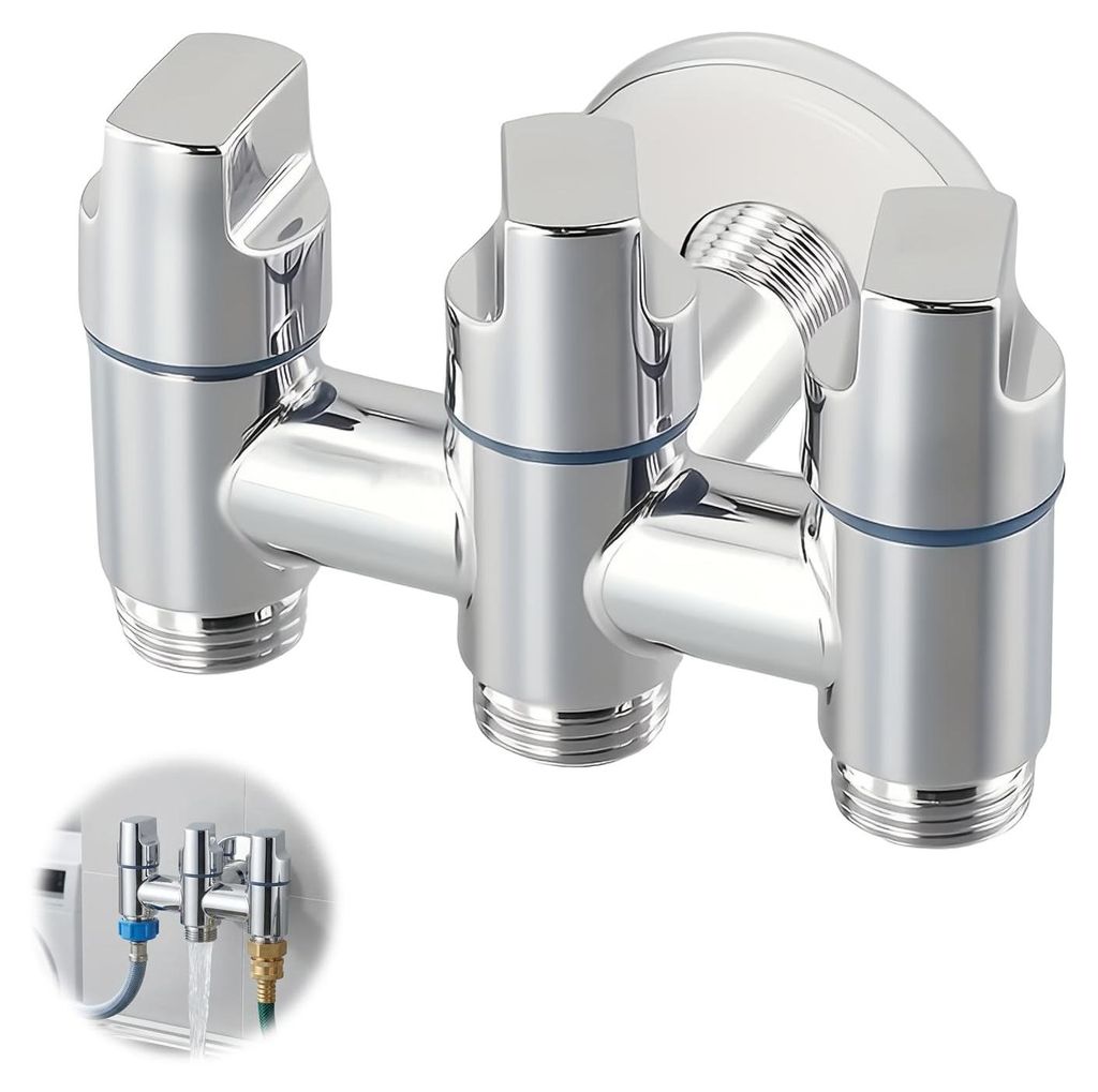 3 Wege Wasserfüll Eckventil, Wasserwechsler Steuerventil Produktbild 