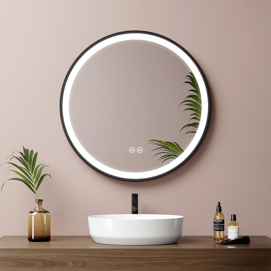 EMKE Specchio da bagno a LED rotondo diametro 50 cm Immagine del prodotto 
