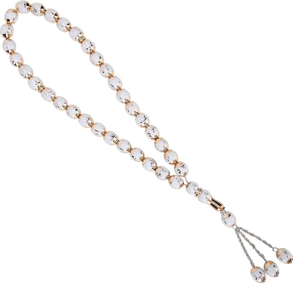 Harz Unisex muslimische Gebet Perlen runden Rediing Wörter Rosenkranzanbetung liefert Accessoirewhite