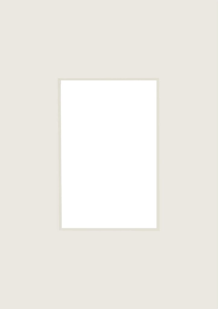 nielsen Passepartout Premium 2,5 mm, Außenformat 21x29,7 cm (DIN A4) für Bilder 10x15 cm, antikweiß