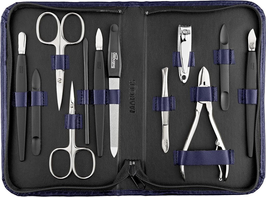 marQus Solingen Maniküre-Set 12-teilig – Echt-Leder-Etui – Produktbild 