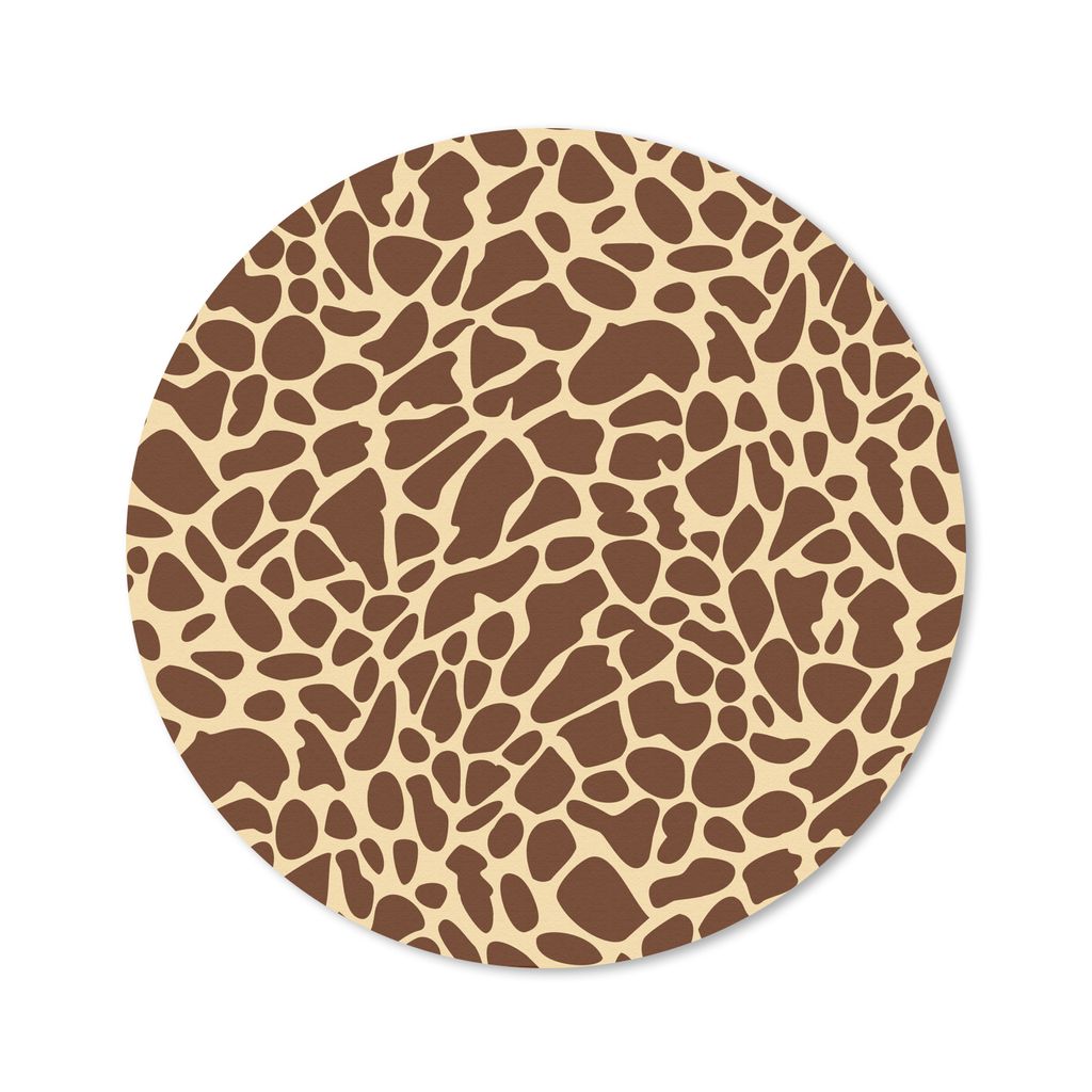 MuchoWow Mauspad Mousepad Tiermotiv - Giraffe - Braun 20x20 cm - Mousepads - Maus Mat - Pad - Mausunterlage - Schreibtischmatte