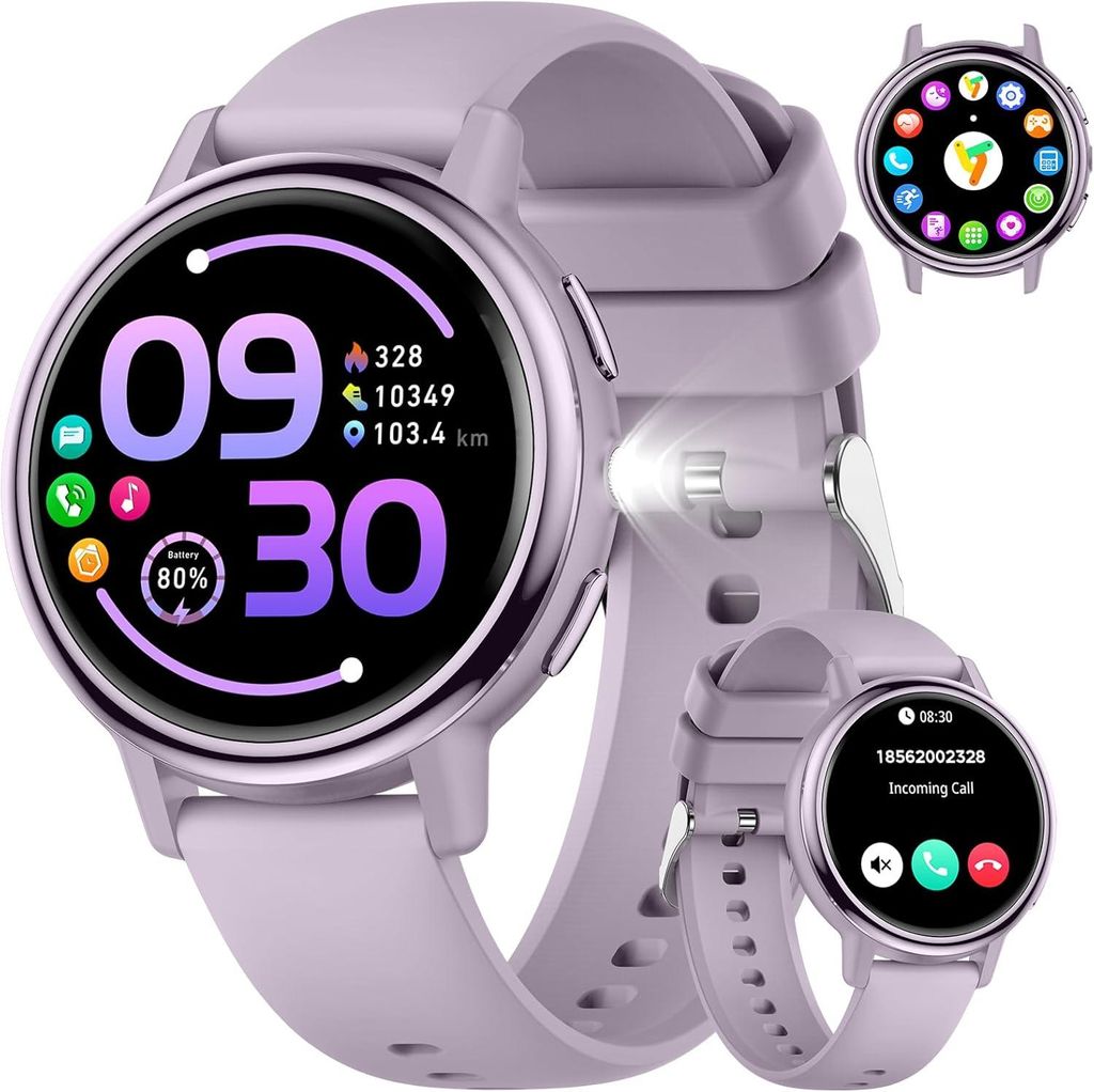 FITFLEX Damen Smartwatch 1,26" AMOLED, 120 Sportmodi, Produktbild 