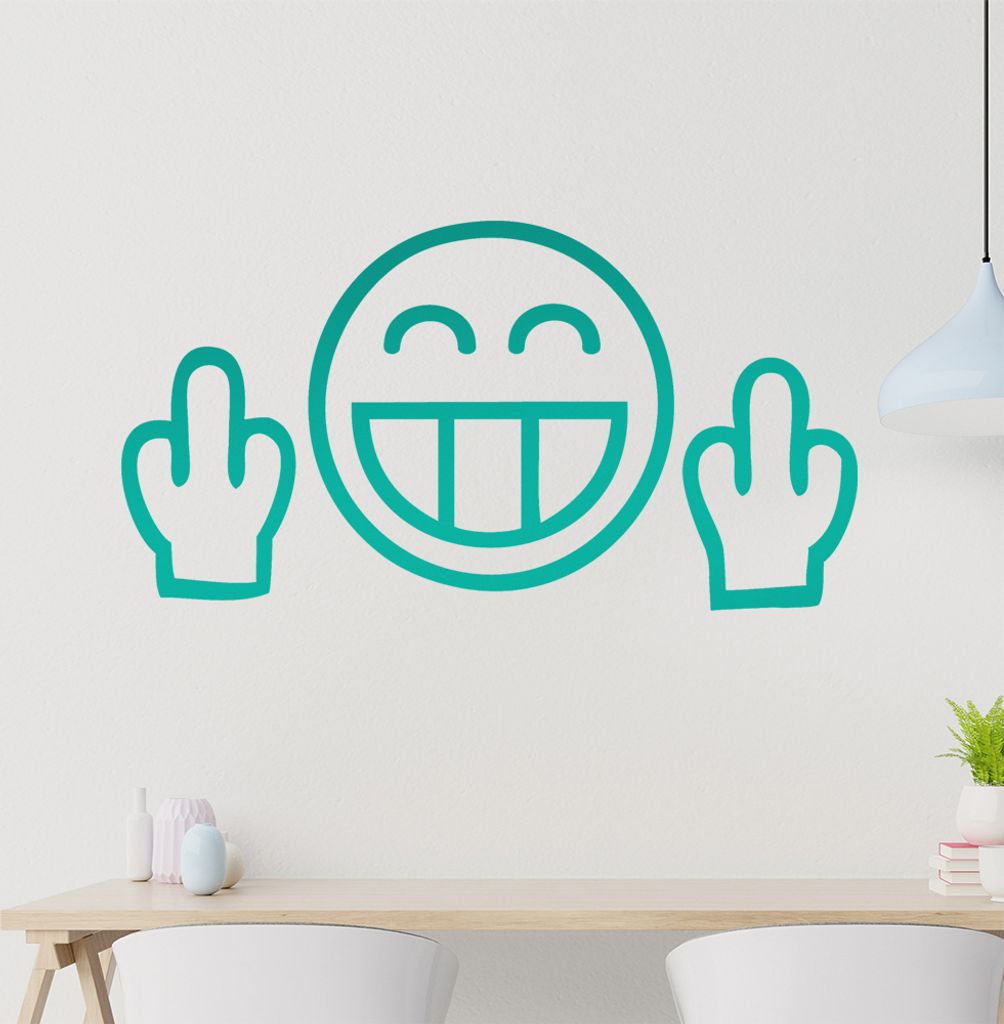 Fuck You Wandtattoo in 6 Größen - Wandaufkleber Wall Sticker - Dekoration, Küche, Wohnzimmer, Schlafzimmer, Badezimmer