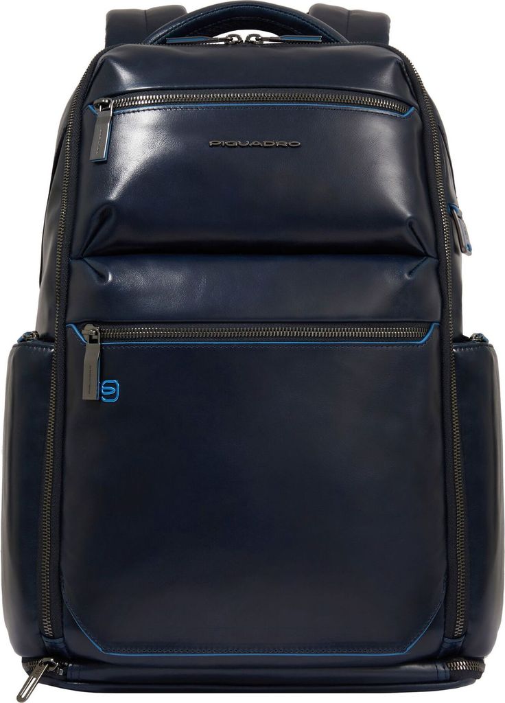 Piquadro Blue Square Business-Rucksack RFID Schutz Leder 42 cm Laptopfach