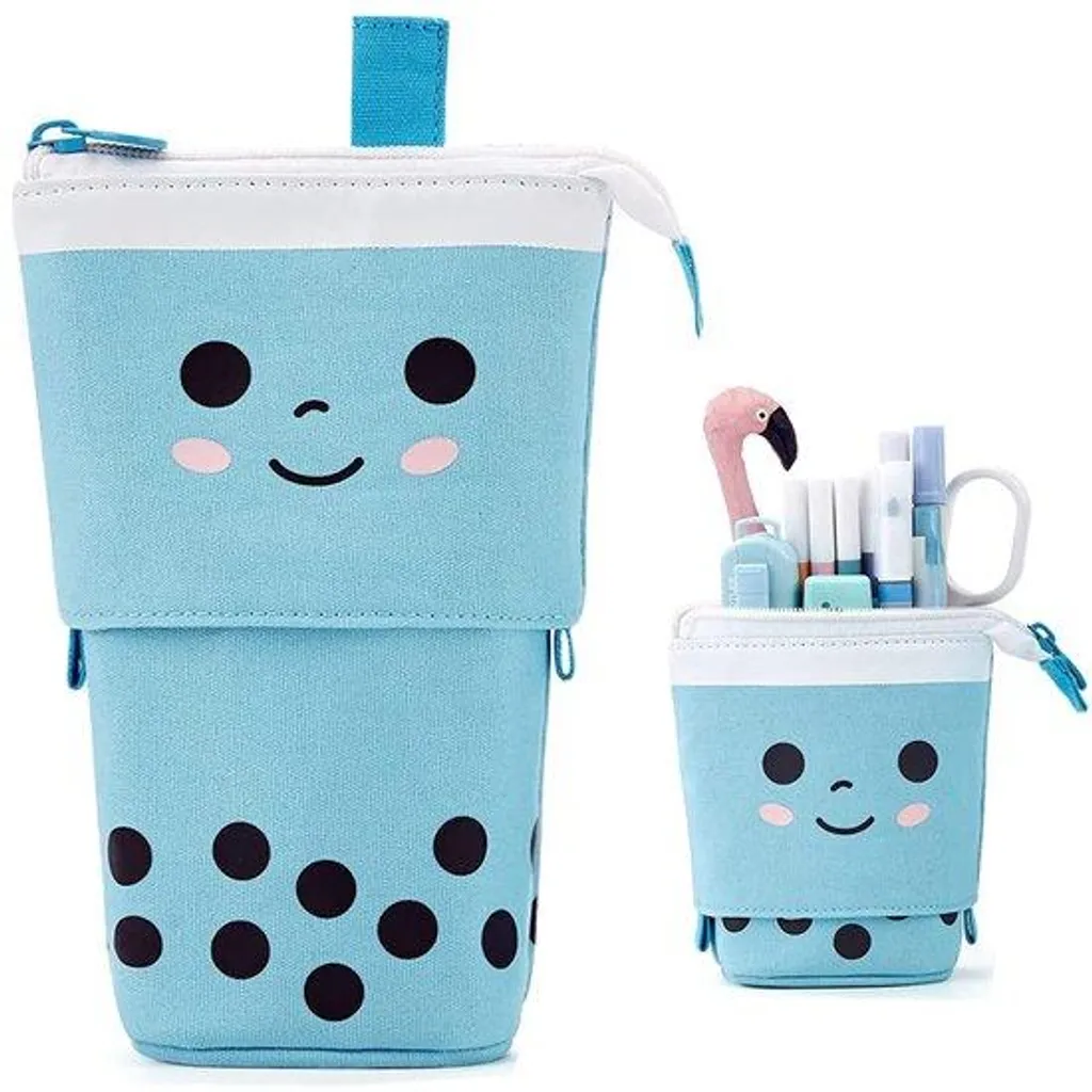 Trousse à maquillage télescopique pour fille, étui rose anti-poussière