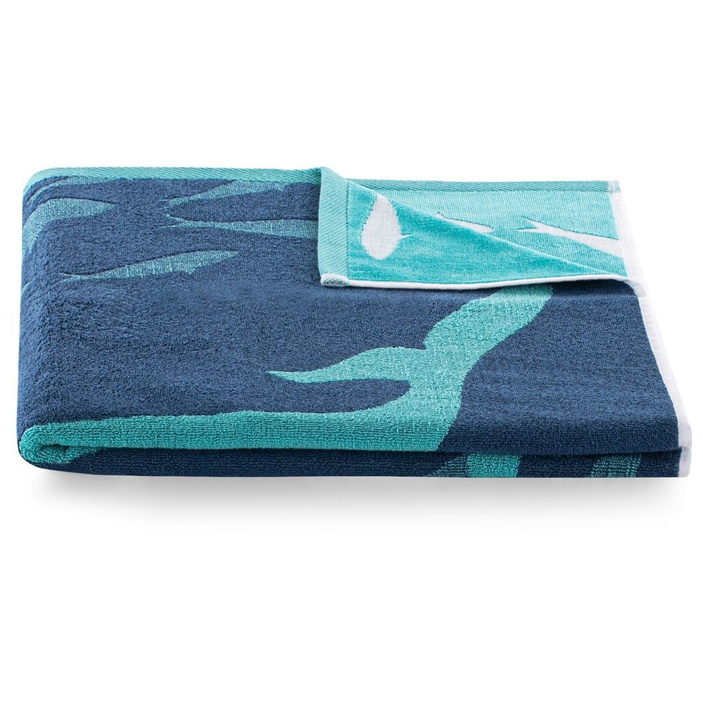 Badetuch Handtuch Strandtuch XXL Badehandtuch 90x180 cm Baumwolle Wendetuch Delphin