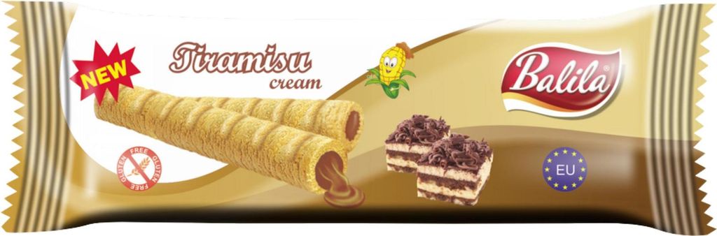 KRÉMOVÉ KUKURIČNÉ KURKY BEZ TIRAMISU 18 g - BALILA Obrázok produktu 