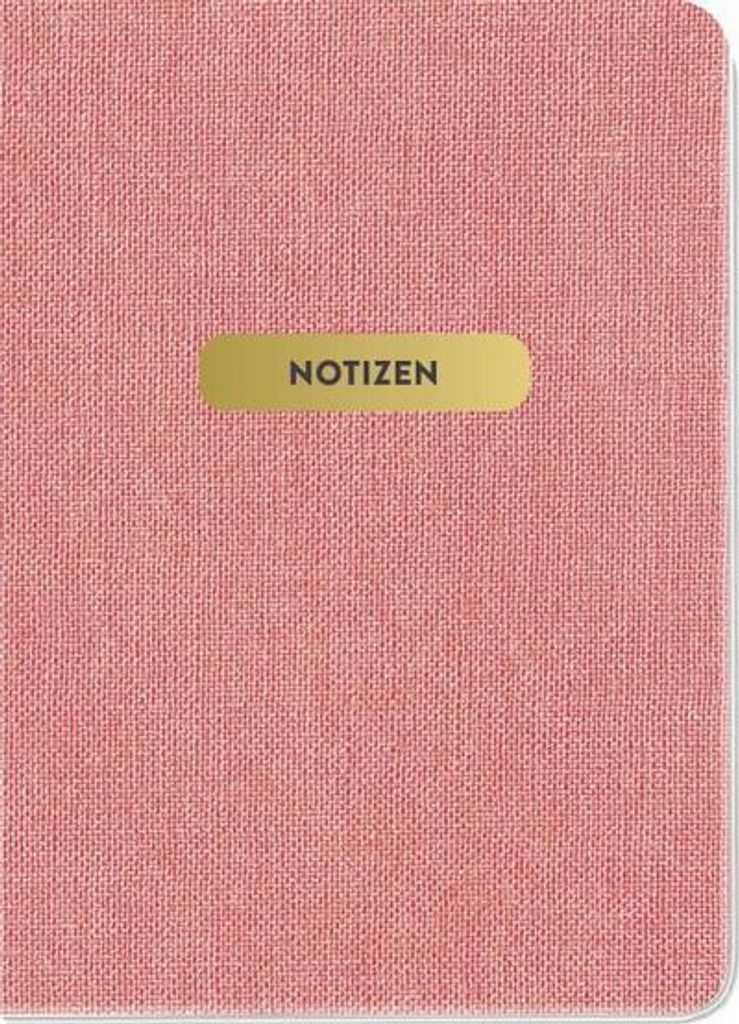Notizbuch Blumenglück A6 Rosa Punktraster flexibler Einband Goldfolien-Prägung