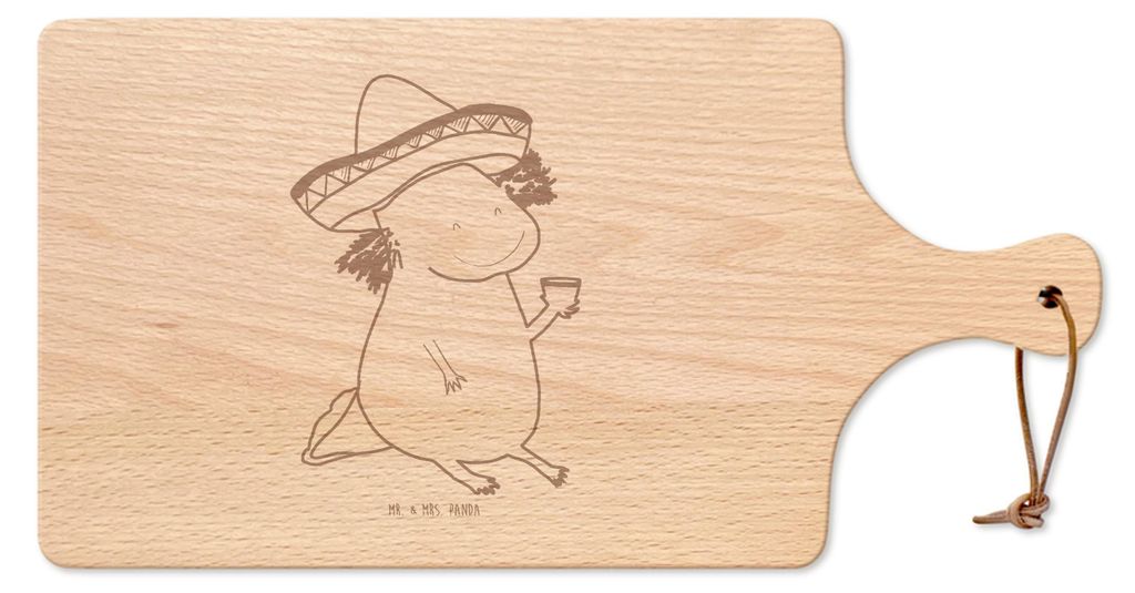 Mr. & Mrs. Panda Holzbrett Axolotl Tequila - Transparent - Geschenk, Frühstücksbrettchen, vesperbrettchen, Frühstücksbrett, Motivation, Party, ...