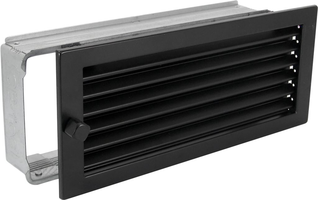 Warmluftgitter WG 3515 S Lüftungsgitter Schwarz 350 x 150mm Produktbild 