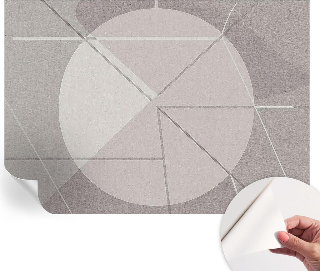 Selbstklebende Wandtapete - Dekorative Tapete für Wohnzimmer - Klebefolie für Wandbilder - Tapetenfolie für Wanddekoration - 312x219 cm - Abstra...