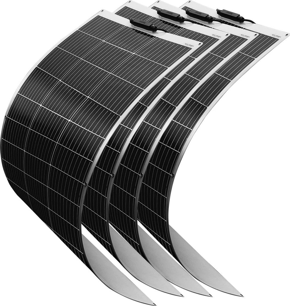 Flexible Solarmodule, hohe Effizienz 24%, breiter Betriebstemperaturbereich, 4 Stück Solarpanels-a