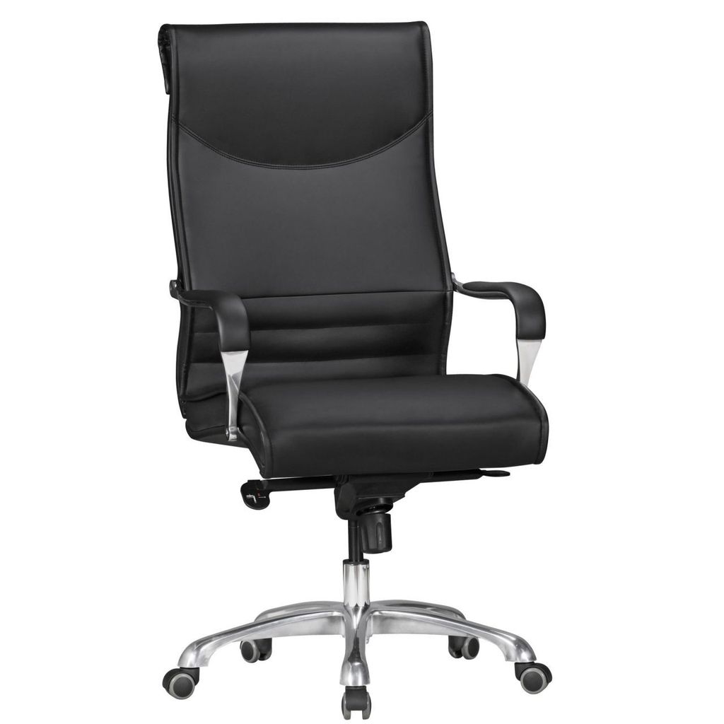 Bürostuhl BIGBOSS Bezug Kunstleder Schwarz Schreibtischstuhl bis 150 kg, XXL Design Chefsessel höhenverstellbar, Drehstuhl ergonomisch mit Armleh...