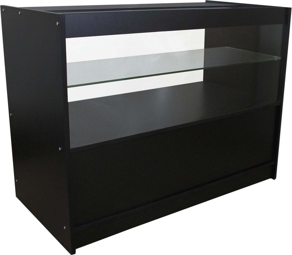 C1200 Ladeneinrichtung Theke Ladentheke Kassentheke Tresen Rezeption Schwarz