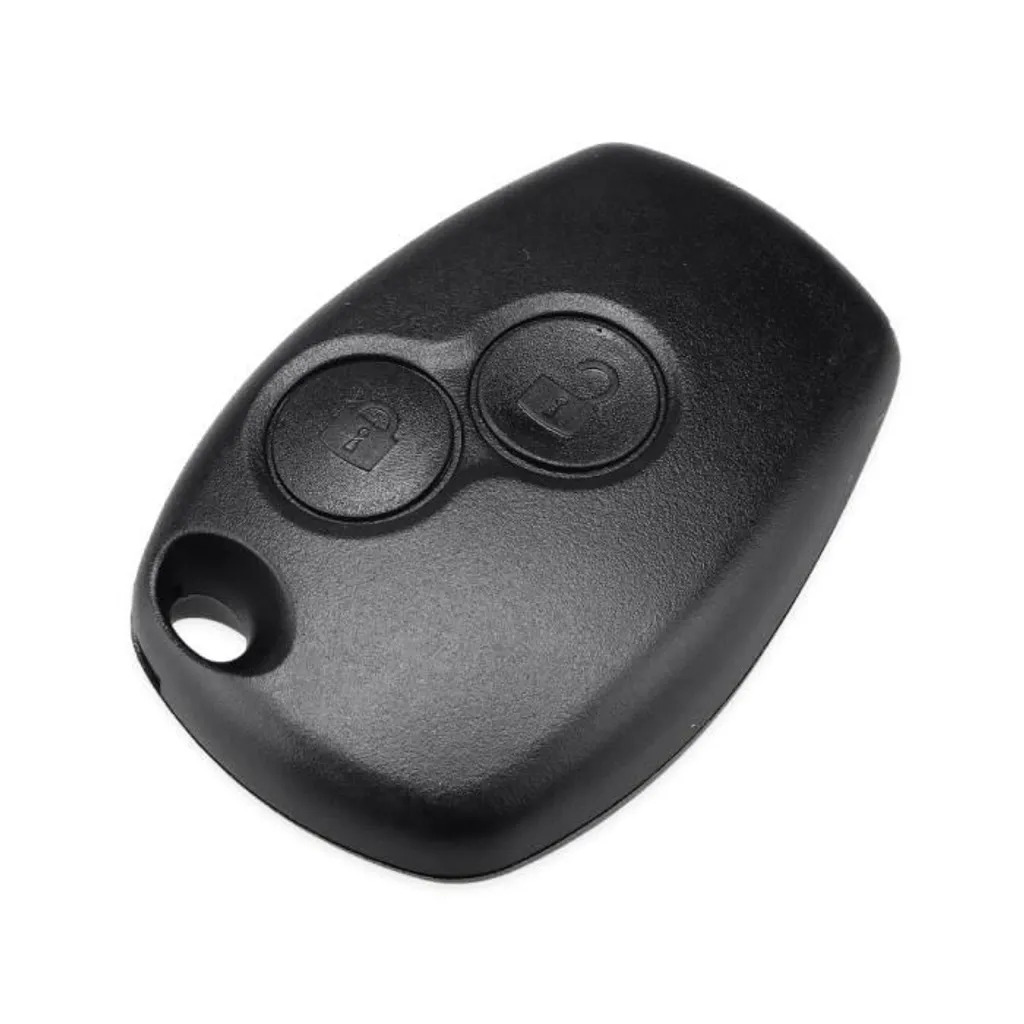 Protection Coque de Clé 2 Boutons Renault Dacia en ABS Noir Haute Qualité