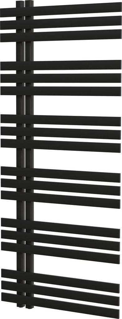 Schulte Badheizkörper IGNIS, 140x60 cm, Schwarz, seitlich versetzter Mittelanschluss, ohne Heizstab