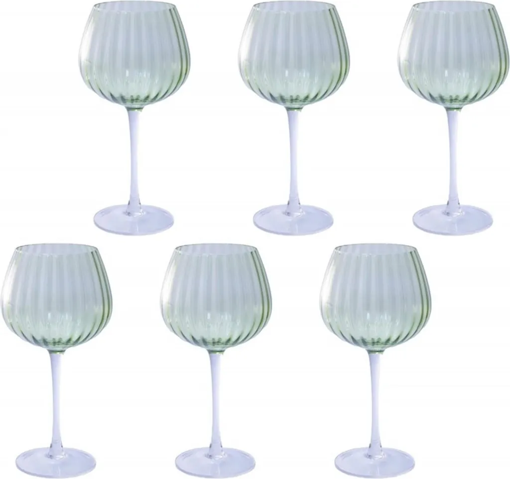 Rose&Tulipani Prismia Set 6 Bicchieri 460ml Vetro Soffiato U20177611E84Z
