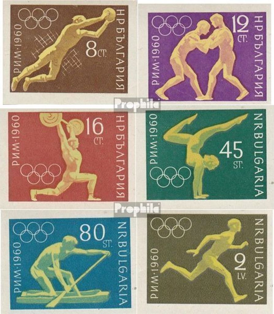 Briefmarken Bulgarien 1960 Mi 1178-1183 (kompl.Ausg.) postfrisch Olympische Sommerspiele Rom