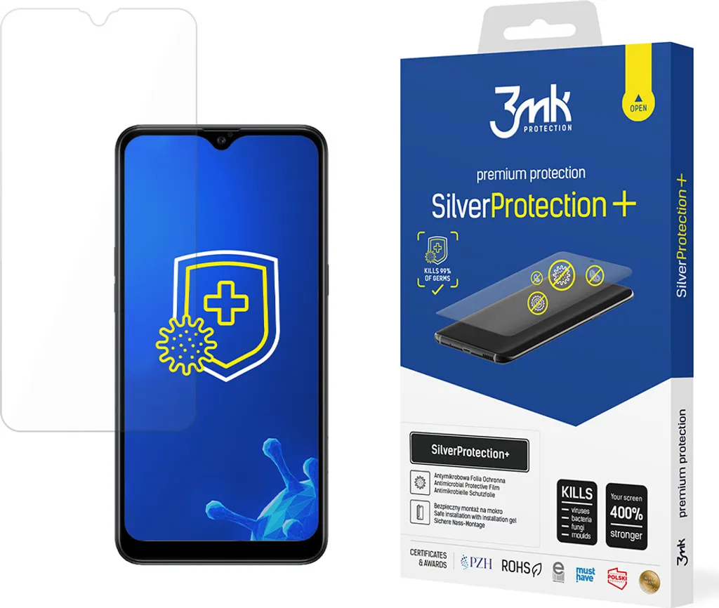 Samsung Galaxy A10S - Protezione d'argento 3Mk + | Sicurezza Antimicrobica