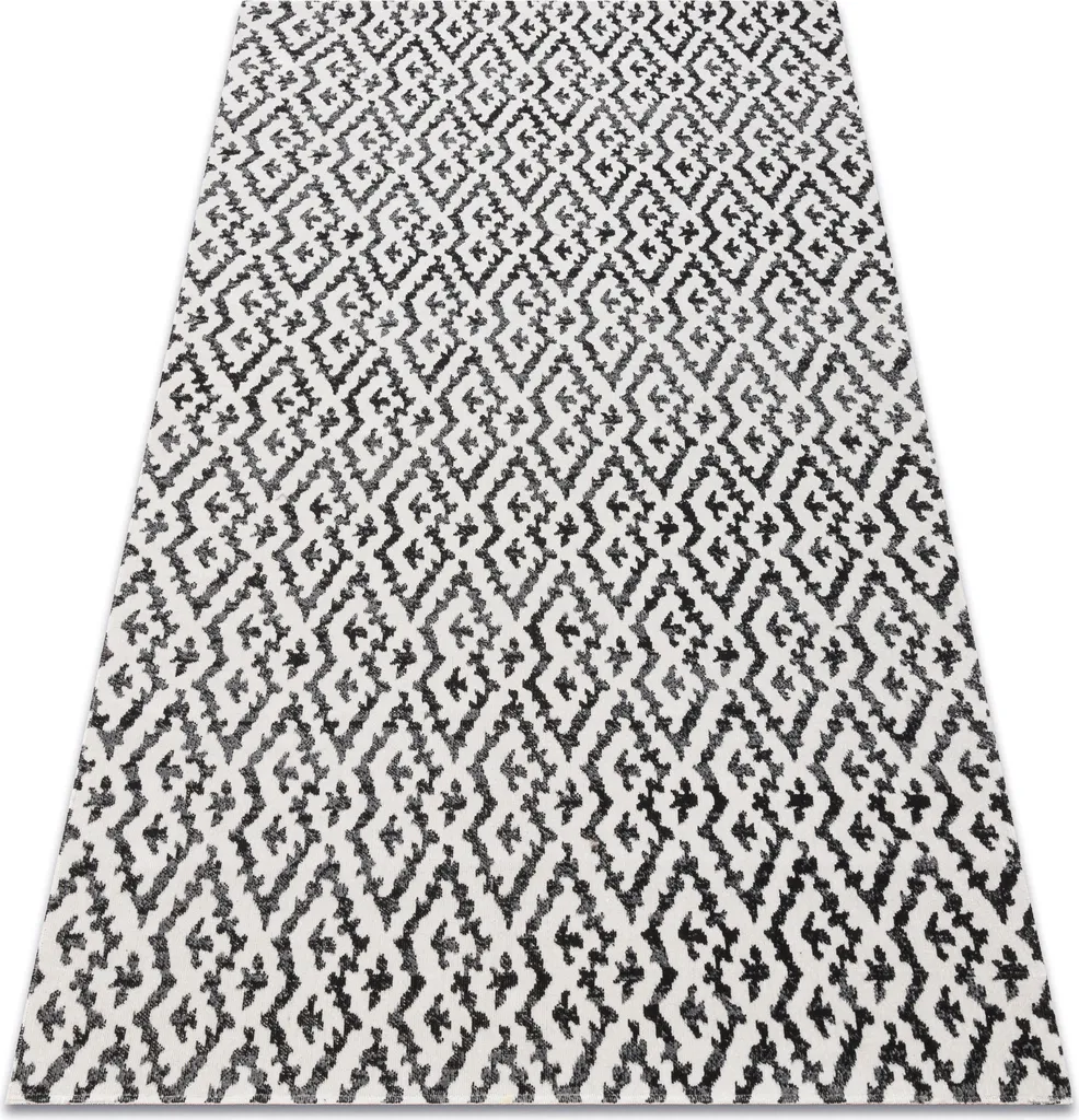 Tapis d'extérieur géométrique beige 140x190 cm pour terrasse