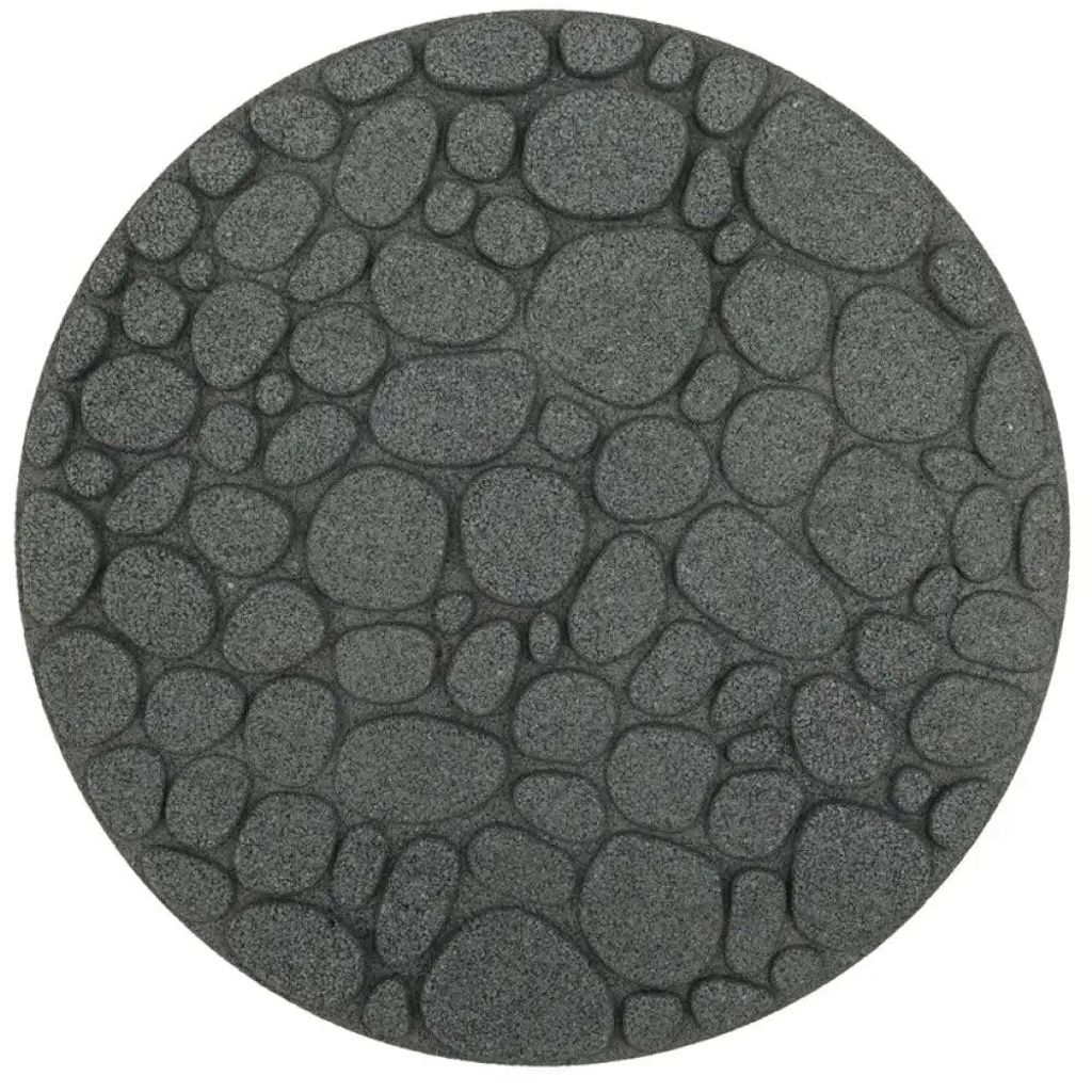 Trittplatte, Bodenplatte, Terrassendeck River Rock Ø 45 cm anthrazit