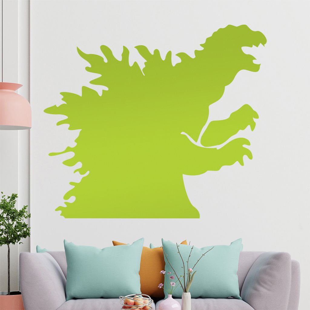 KIWISTAR Feuerdrachen - Dino Flammen Rauch Wandtattoo in 6 Größen - Wandaufkleber Wall Sticker - Dekoration, Küche, Wohnzimmer, Schlafzimmer, Ba...