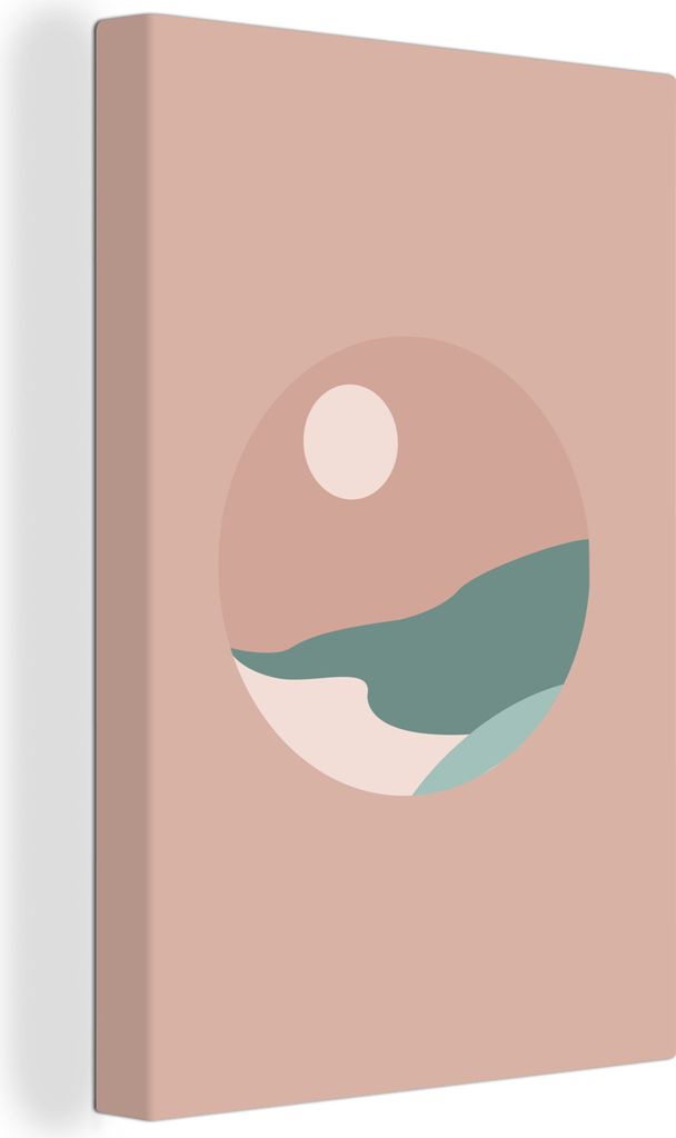 OneMillionCanvasses - Leinwandbilder - 90x140 cm, Sommer - Sonne - Strand - Rosa, Wandbilder Kunstdruck Wanddekoration - Wandschmucke - Schlafzimmer