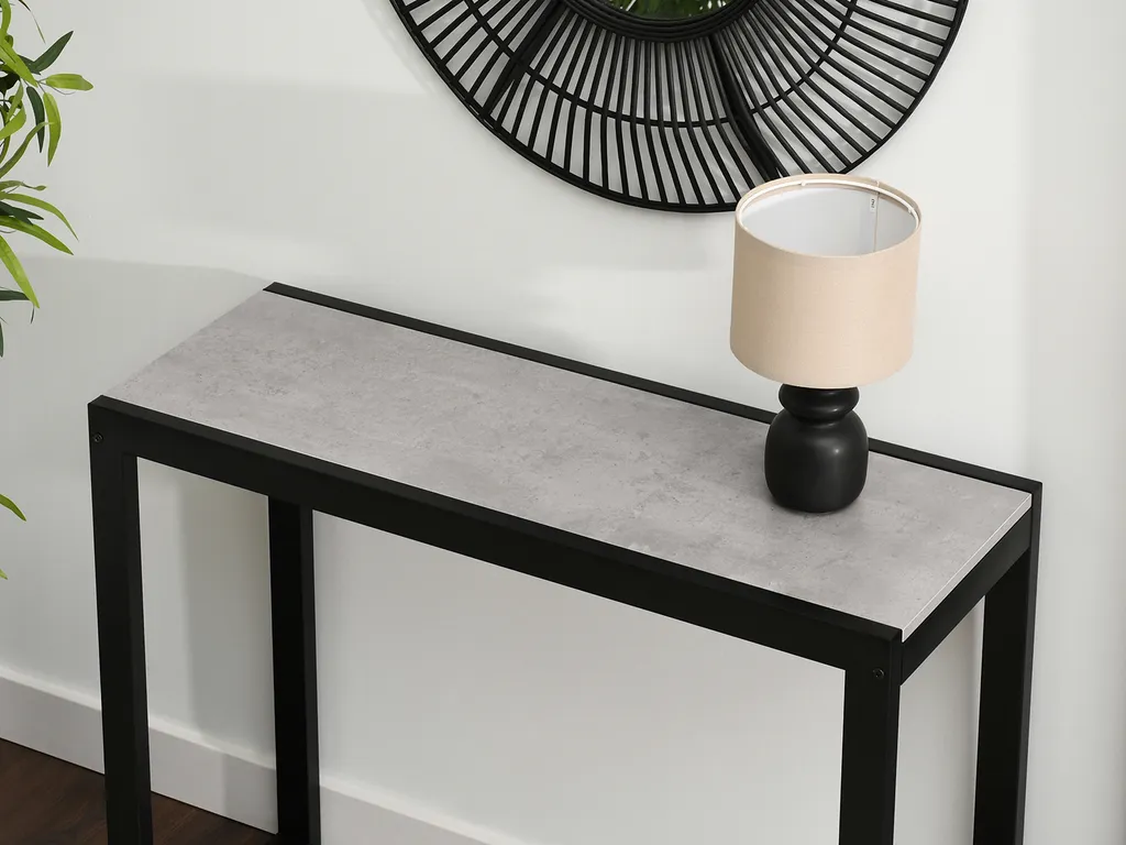 Console KRUM compacte noire et béton pour optimiser vos petits espaces - 4