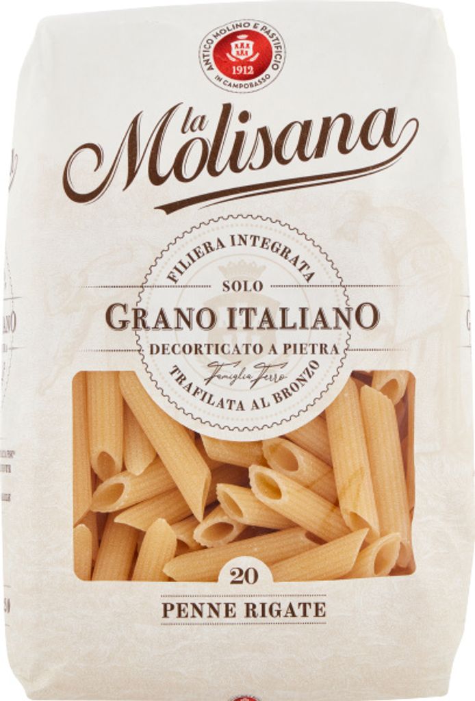La Molisana Penne rigate n.20, Penne, Kurze Nudeln, 500 g, Produktbild 