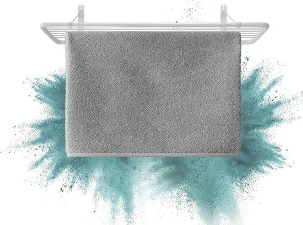 Séchoir mural robuste 100 x 50 cm en métal blanc charge 20 kg sans PVC
