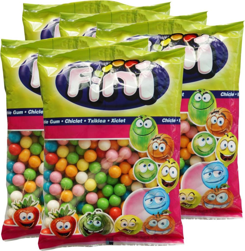 Fini Bubble Gum Balls Kaugummis 1kg (5er Pack)