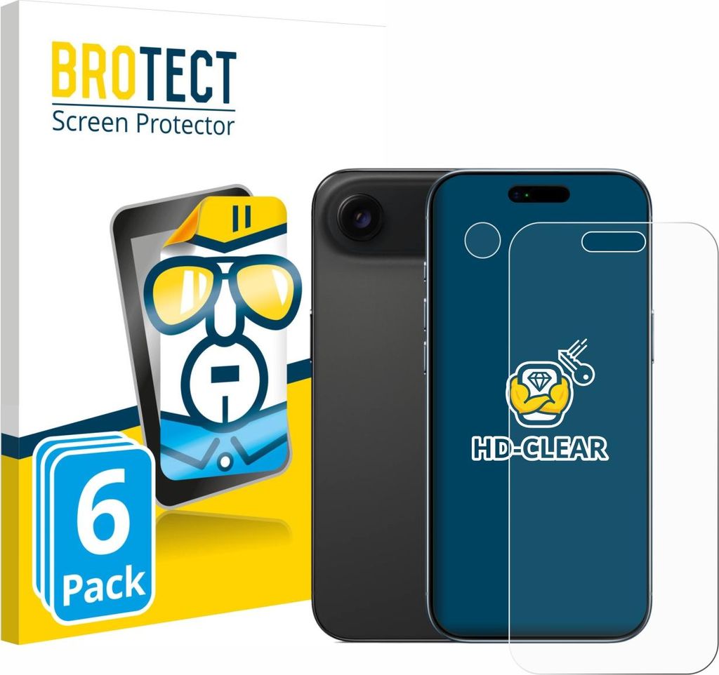 6x Für Apple iPhone Air (Display+Kamera) Schutzfolie BROTECT Displayschutz Display Schutz Folie Klar Transparent