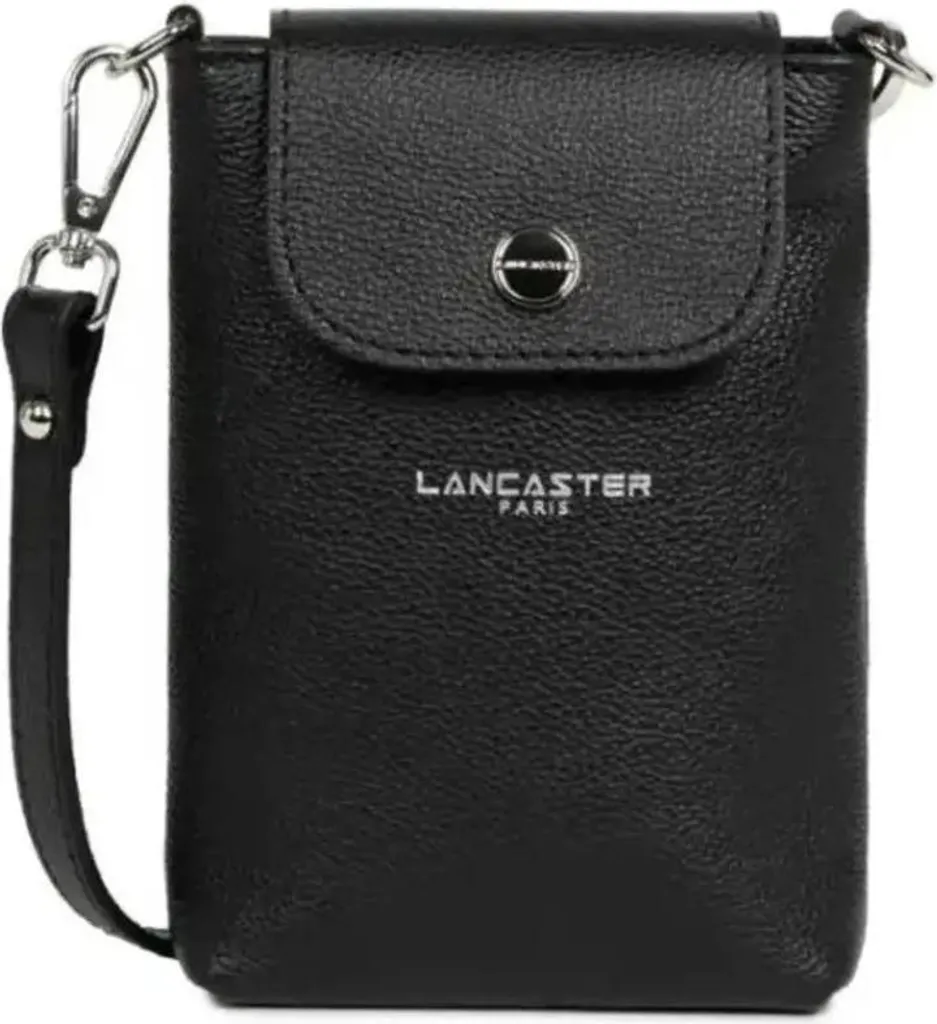 Lancaster Pochette Milano Bao Noir - Sac à Main Chic en Cuir de Vachette