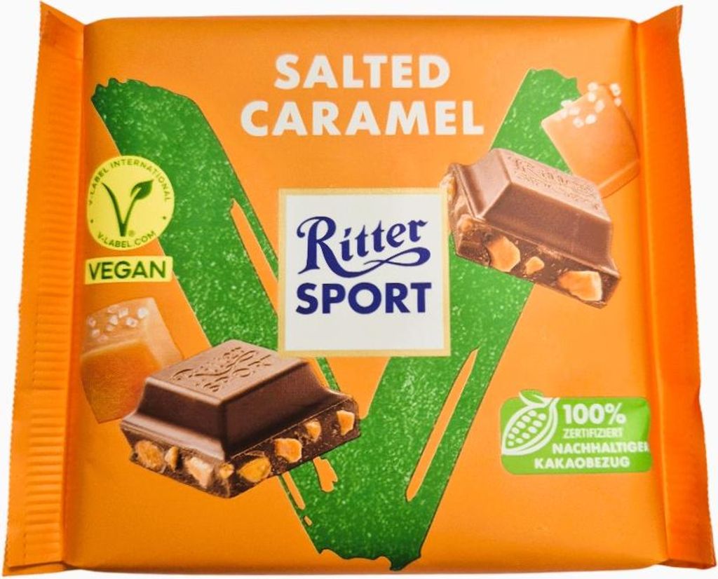 Ritter Sport Vegan Salted Caramel Vegane Edition Schoko Tafel 100g