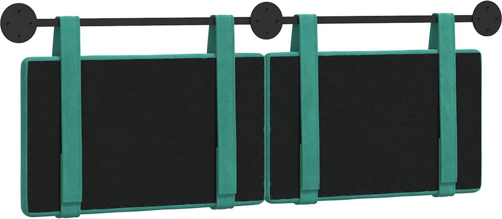 vidaXL Hängendes Kopfteil Türkis Samt