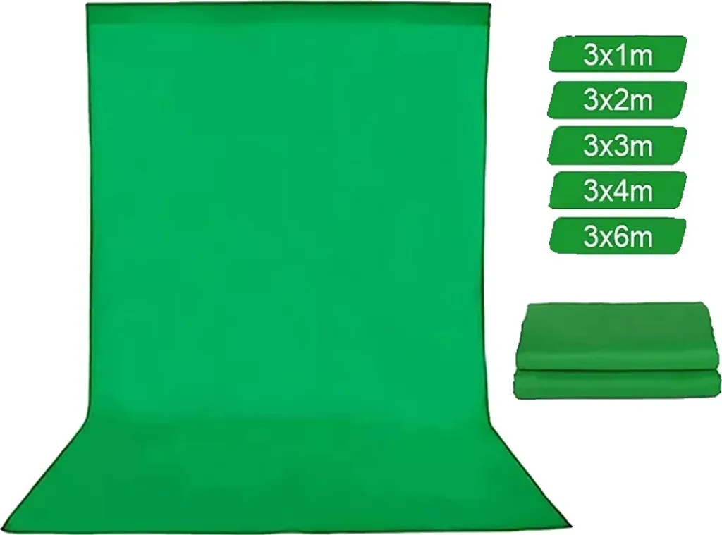 Sfondo Green Screen Professionale in Mussola 100% Cotone per YouTube