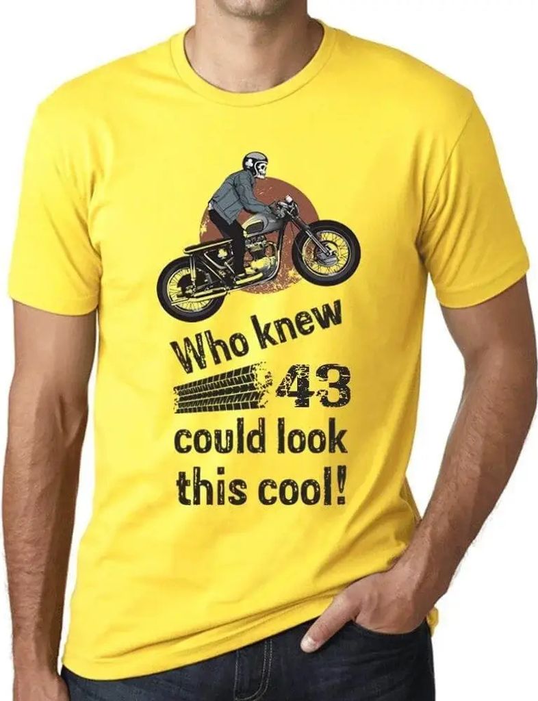Herren Grafik T-Shirt Wer hätte gedacht dass 43 so cool aussehen kann? – Who Knew 43 Could Look This Cool – Geschenk 43. Geburtstag Jahrestag ...